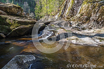 Steinklamm in Spiegelau in the Bavarian Forest, Germany Stock Photo