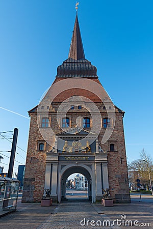 The Steintor Stone Gate was built in the style of the Dutch Renaissance 1574-1577 on the foundation walls of the former Gothic Editorial Stock Photo