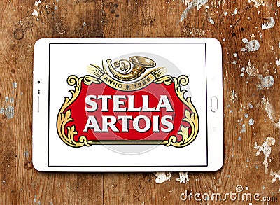 Stella artois beer logo Editorial Stock Photo