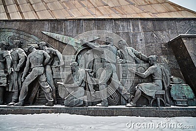 Stella monument in Moscow for cosmonautics and scientists Stock Photo