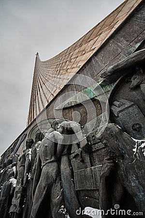 Stella monument in Moscow for cosmonautics and scientists Stock Photo