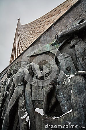 Stella monument in Moscow for cosmonautics and scientists Stock Photo