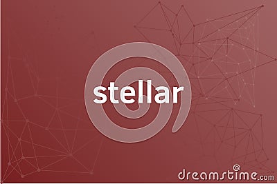 Stellar XLM network illustration Stock Photo