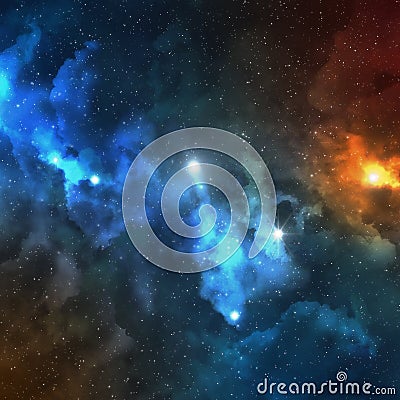 Stellar space and nebula - Space cosmic background - Astronomy abstract texture Stock Photo