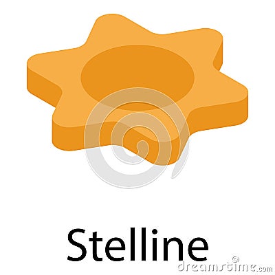 Stelline pasta icon, isometric style Vector Illustration