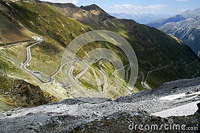 Stelvio pass, Bolzano - Italy Stock Photo