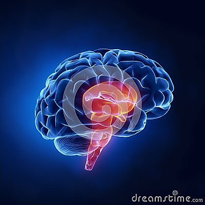 Stem brain part Stock Photo