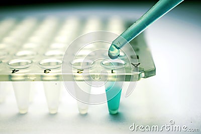 Stem Cell Research Pipette Stock Photo