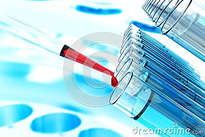 Stem cell research pipette science laboratory test tubes lab glassware, science laboratory research and development concept Stock Photo