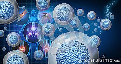 Stem Cell Therapy Cartoon Illustration