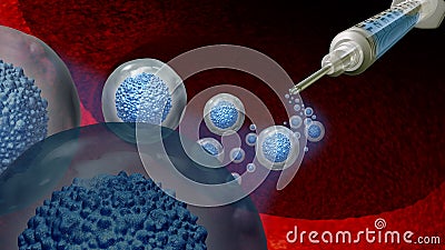 Stem Cell Treatment Cartoon Illustration