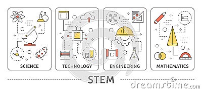 STEM concept illustration. Vector Illustration
