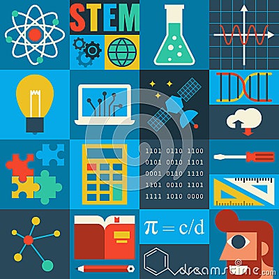 STEM Education Vector Illustration