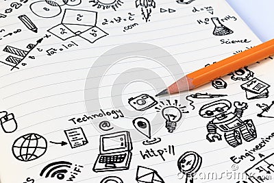 STEM education. Science Technology Engineering Mathematics. Stock Photo