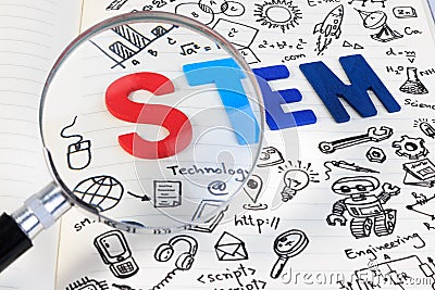 STEM education. Science Technology Engineering Mathematics. Stock Photo