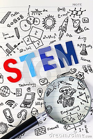 STEM education. Science Technology Engineering Mathematics. Stock Photo