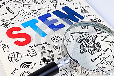 STEM education. Science Technology Engineering Mathematics. Stock Photo