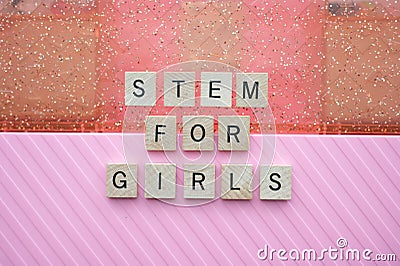 STEM eduction for girls concept Stock Photo