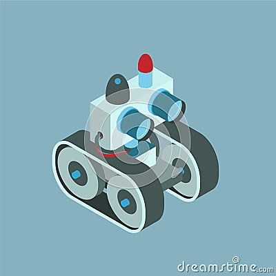 STEM robot vector isometric icon Vector Illustration