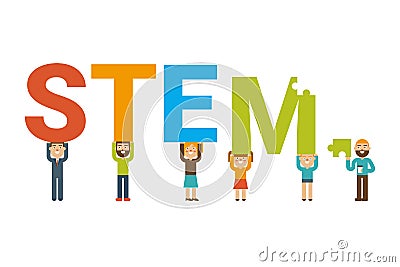 STEM team concept Vector Illustration