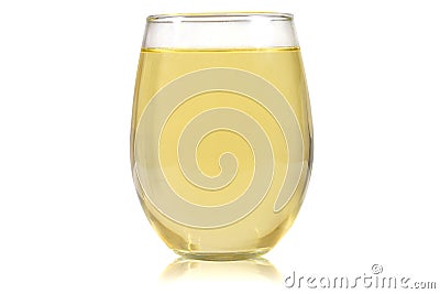 Stemless Wineglass Mockup Isolated on White Background with Clipping Path Stock Photo
