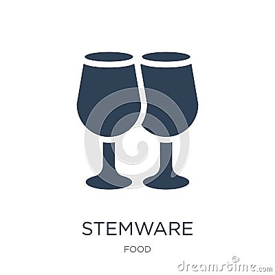 stemware icon in trendy design style. stemware icon isolated on white background. stemware vector icon simple and modern flat Vector Illustration