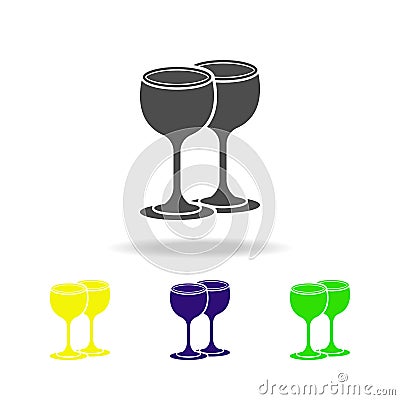 stemware multicolored icon. Element of kitchenware multicolored icon. Signs, outline symbols collection icon can be used for web, Stock Photo