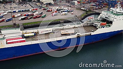 STENA FORETELLER Ferry Belfast Harbour Northern Ireland Editorial Stock Photo