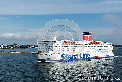 Stena Spirit ferry sailing off Karlskrona in Sweden Editorial Stock Photo