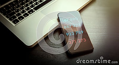 2-step authentication, two steps Verification SMS code password concept. Smartphone with special 2FA software on the screen Stock Photo