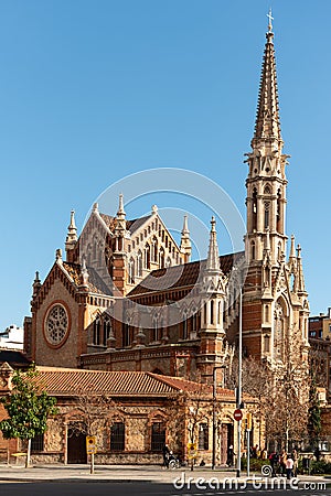 Step back in time and admire the Gothic grandeur of this historic church in the heart of Barcelona Editorial Stock Photo