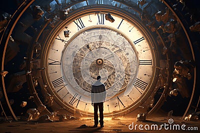 Enter a world where time flows backward and Stock Photo