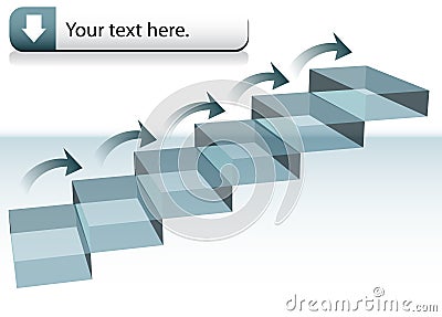 Step Chart Vector Illustration