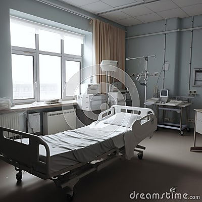 Hospital room with medical equipment Stock Photo