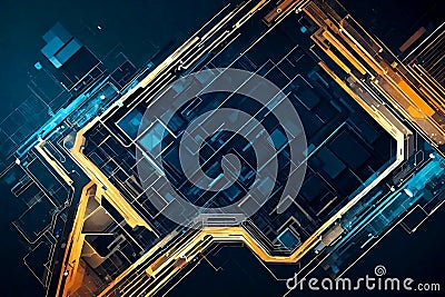 New future technology concept abstract background innovative design Stock Photo