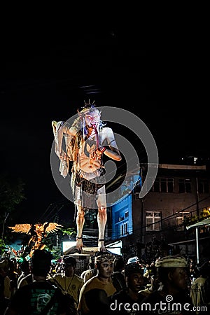 Ogoh-ogoh parade in Bali Editorial Stock Photo