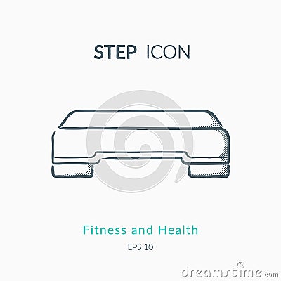 Step icon on white. Vector Illustration