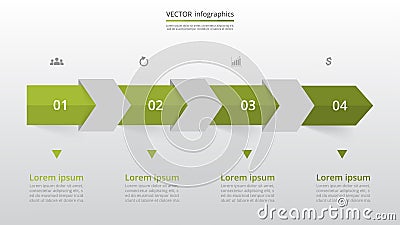 Step by step infographic. Vector Illustration