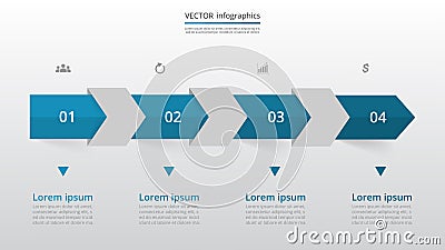 Step by step infographic. Vector Illustration