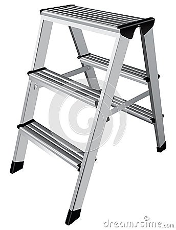 Step ladder Vector Illustration