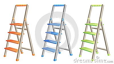 Step ladders Vector Illustration