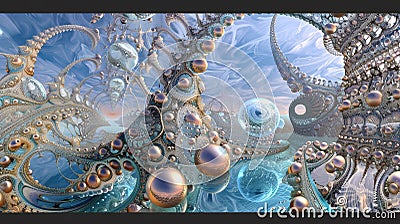 Fractal Visions: Exploring Infinite Patterns Stock Photo