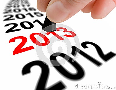 Step Into The Next Year 2013 Stock Photo