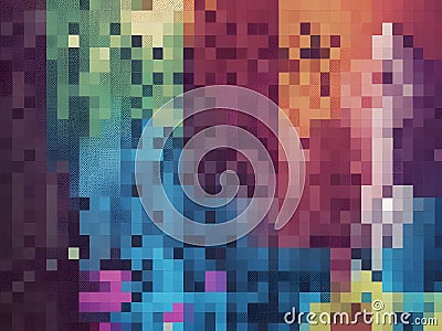 Pixel Bliss: A Symphony of Colorful Backgrounds Stock Photo