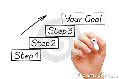 Step by Step Goals Concept Stock Photo