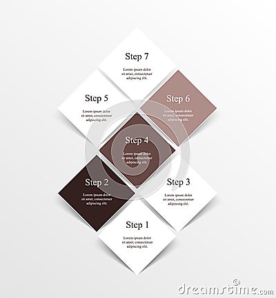 Step by step infographic. Vector Illustration