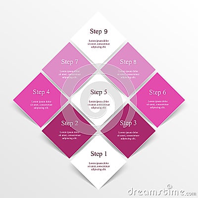 Step by step infographic. Vector Illustration