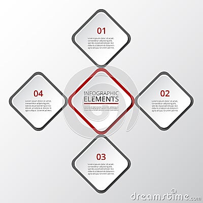 Step by step infographic. Vector Illustration