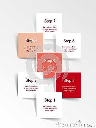 Step by step infographic. Vector Illustration