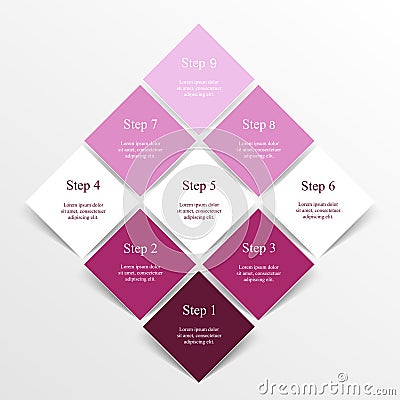 Step by step infographic. Vector Illustration